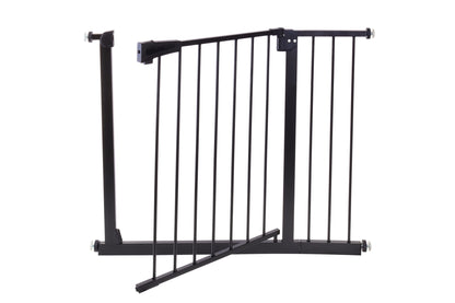 Poarta de Siguranta idealStore Safety Gate pentru Scari, dimensiuni ajustabile 75 - 103 cm, Fabricata din Otel, culoare Neagra