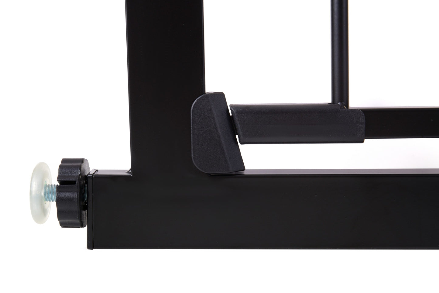 Poarta de Siguranta idealStore Safety Gate pentru Scari, dimensiuni ajustabile 75 - 103 cm, Fabricata din Otel, culoare Neagra