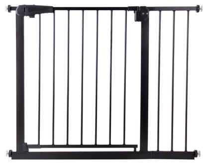 Poarta de Siguranta idealStore Safety Gate pentru Scari, dimensiuni ajustabile 75 - 103 cm, Fabricata din Otel, culoare Neagra