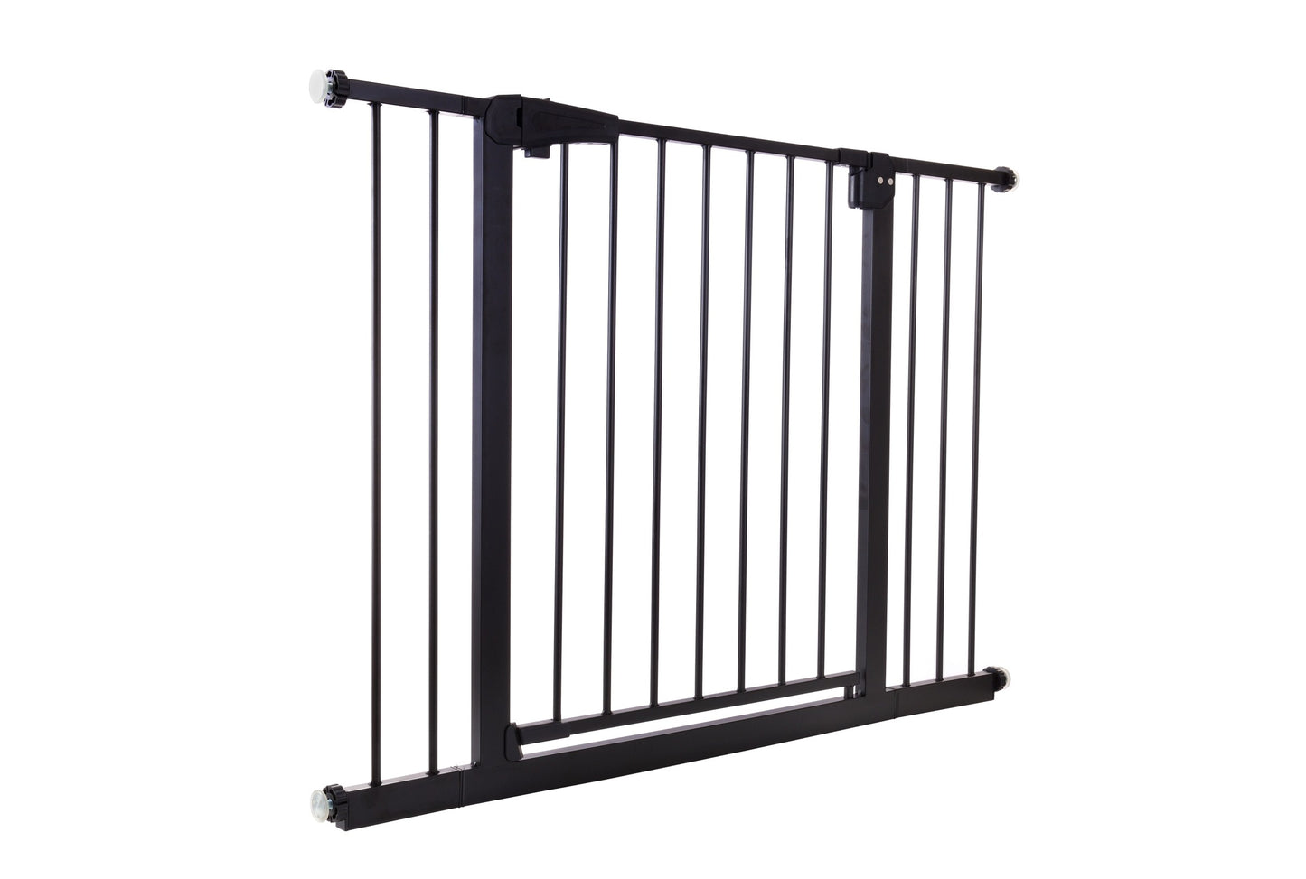 Poarta de Siguranta idealStore Safety Gate pentru Scari, dimensiuni ajustabile 75 - 117 cm, Fabricata din Otel, culoare Negru