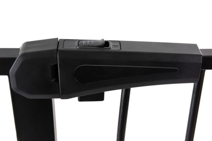 Poarta de Siguranta idealStore Safety Gate pentru Scari, dimensiuni ajustabile 75 - 117 cm, Fabricata din Otel, culoare Negru