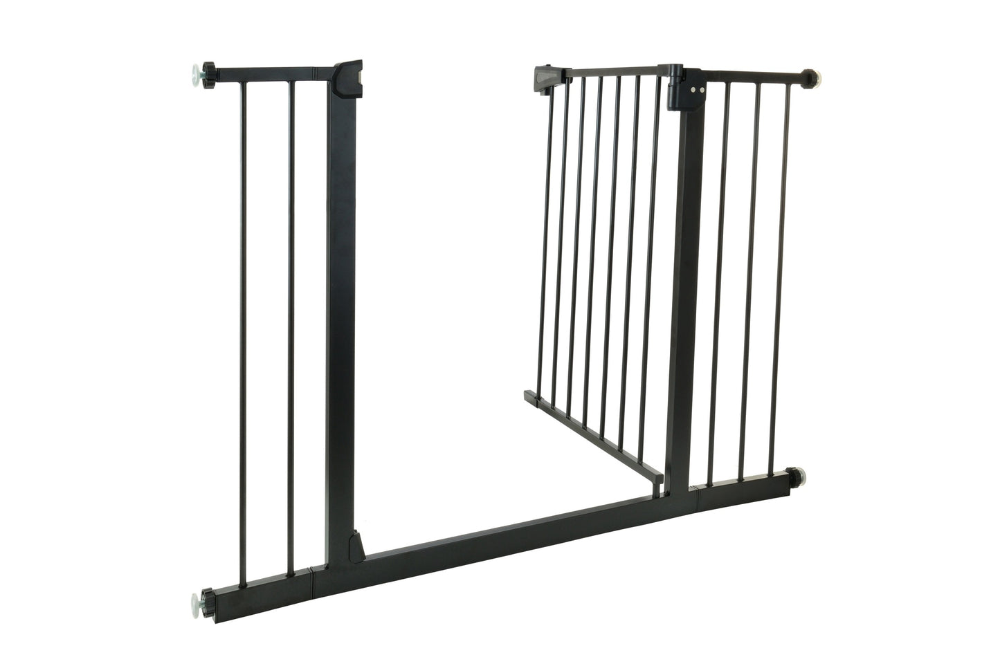 Poarta de Siguranta idealStore Safety Gate pentru Scari, dimensiuni ajustabile 75 - 117 cm, Fabricata din Otel, culoare Negru