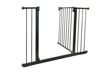 Poarta de Siguranta idealStore Safety Gate pentru Scari, dimensiuni ajustabile 75 - 117 cm, Fabricata din Otel, culoare Negru