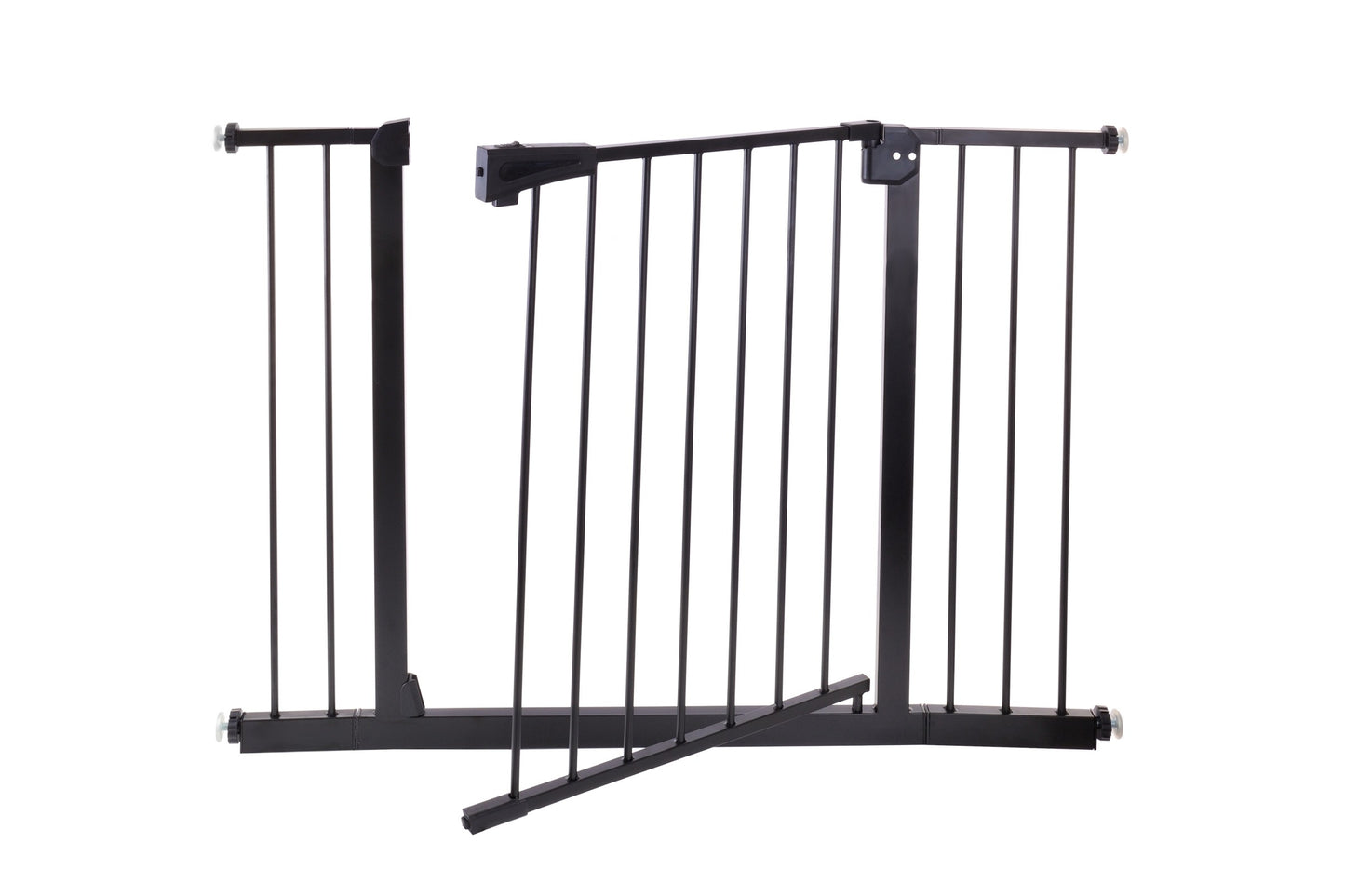 Poarta de Siguranta idealStore Safety Gate pentru Scari, dimensiuni ajustabile 75 - 117 cm, Fabricata din Otel, culoare Negru