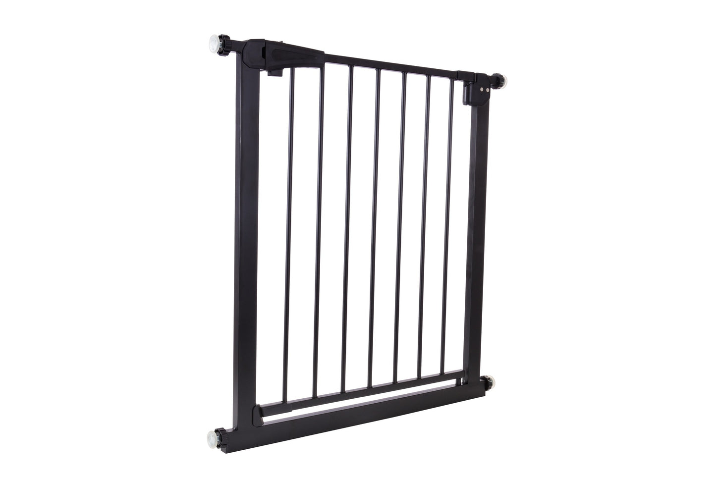 Poarta de Siguranta idealStore Safety Gate pentru Scari, dimensiuni ajustabile 75 - 85 cm, Fabricata din Otel, culoare Neagra
