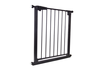 Poarta de Siguranta idealStore Safety Gate pentru Scari, dimensiuni ajustabile 75 - 85 cm, Fabricata din Otel, culoare Neagra