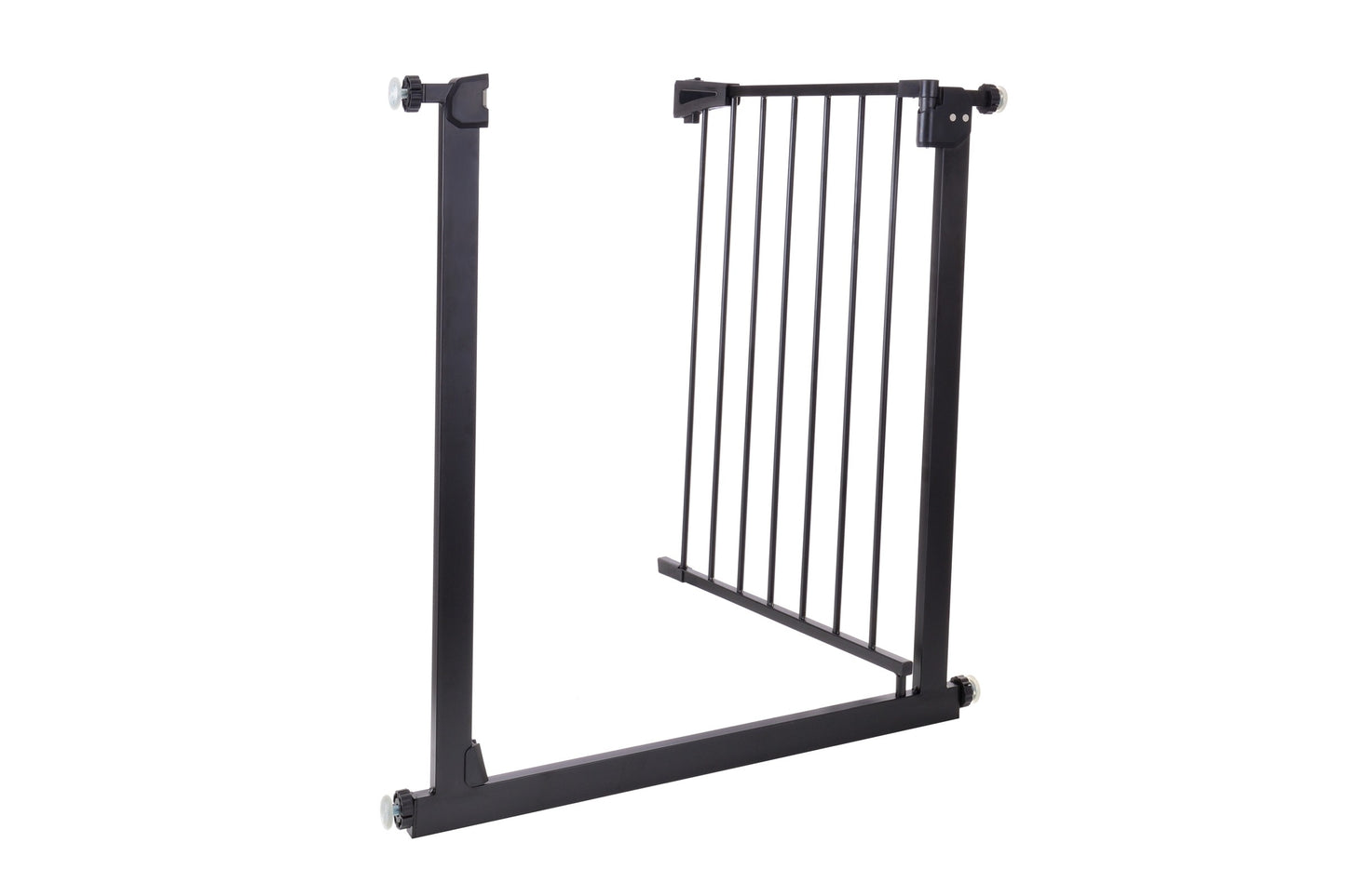Poarta de Siguranta idealStore Safety Gate pentru Scari, dimensiuni ajustabile 75 - 85 cm, Fabricata din Otel, culoare Neagra