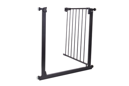 Poarta de Siguranta idealStore Safety Gate pentru Scari, dimensiuni ajustabile 75 - 85 cm, Fabricata din Otel, culoare Neagra
