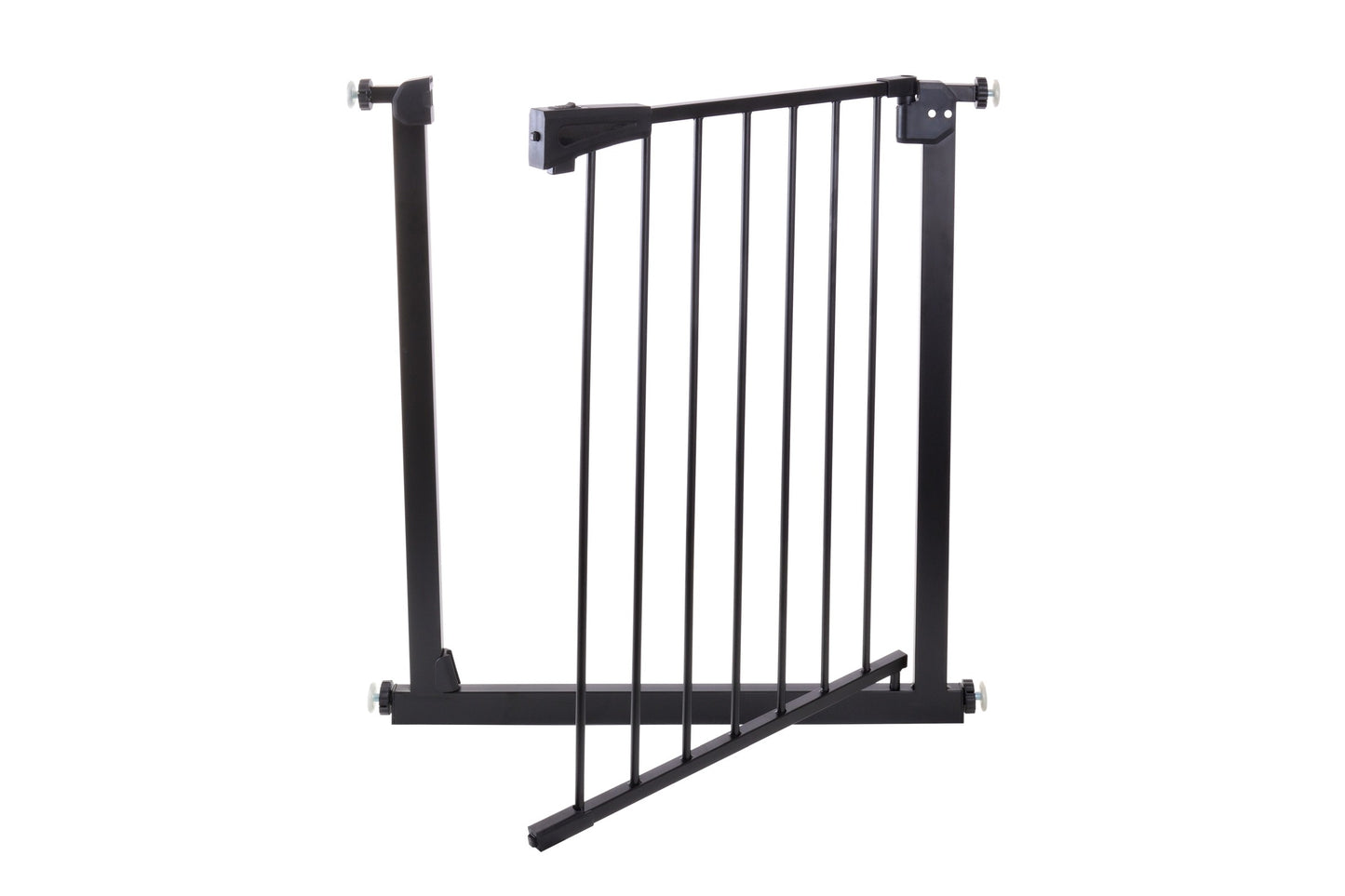 Poarta de Siguranta idealStore Safety Gate pentru Scari, dimensiuni ajustabile 75 - 85 cm, Fabricata din Otel, culoare Neagra