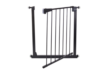 Poarta de Siguranta idealStore Safety Gate pentru Scari, dimensiuni ajustabile 75 - 85 cm, Fabricata din Otel, culoare Neagra