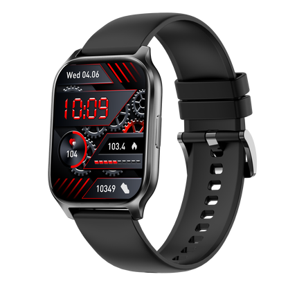 Ceas Smartwatch idealSTORE PopUP, Apel Telefonic, Hands Free, 100 Moduri Sportive, Ecran 2,02', Sunet HD, Comenzi Vocale-Siri, Redare muzica, Monitorizarea Sanatatii, Oxigenul din Sange, Mesaje si Notificari, Silicon Black