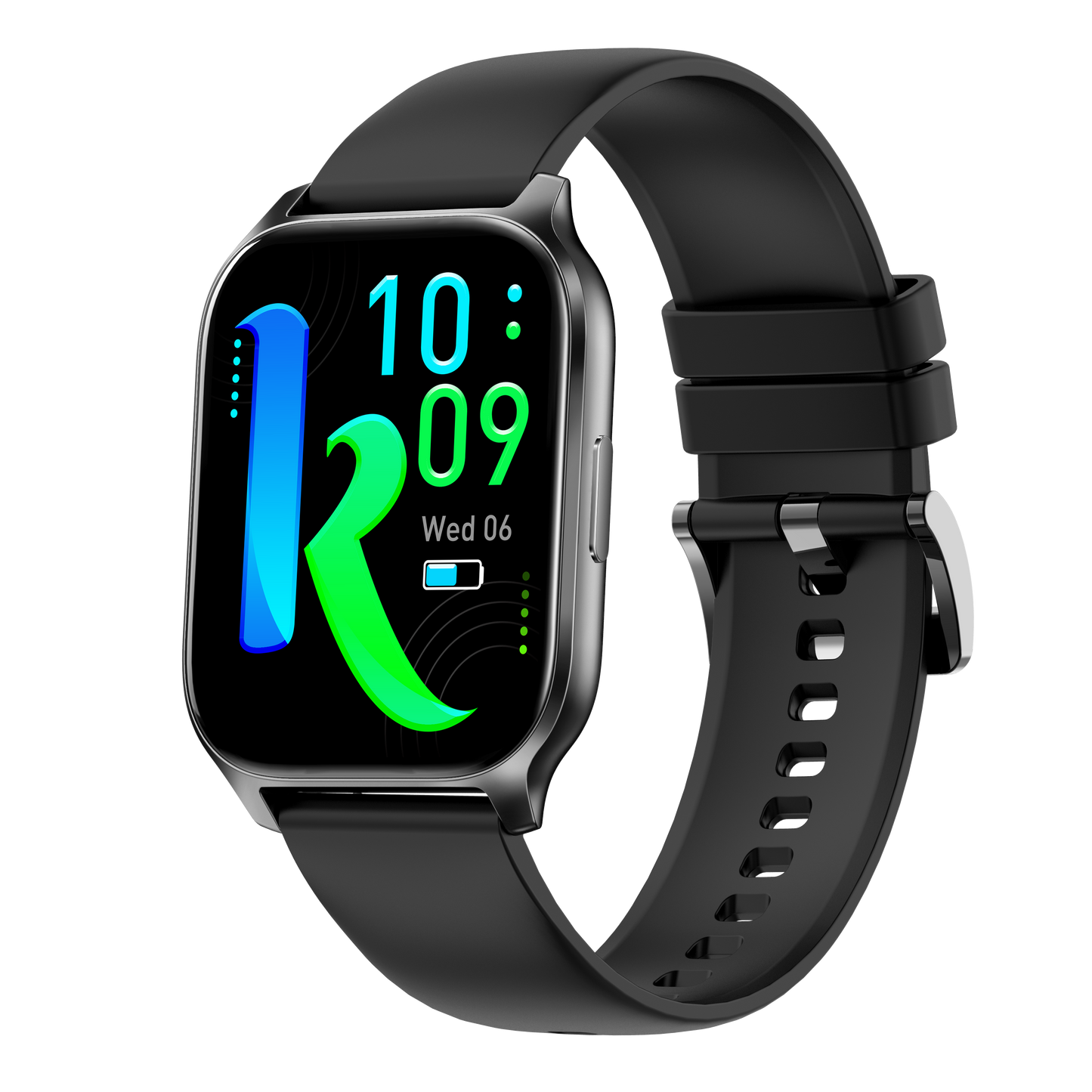 Ceas Smartwatch idealSTORE PopUP, Apel Telefonic, Hands Free, 100 Moduri Sportive, Ecran 2,02', Sunet HD, Comenzi Vocale-Siri, Redare muzica, Monitorizarea Sanatatii, Oxigenul din Sange, Mesaje si Notificari, Silicon Black