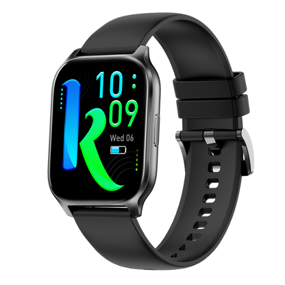 Ceas Smartwatch idealSTORE PopUP, Apel Telefonic, Hands Free, 100 Moduri Sportive, Ecran 2,02', Sunet HD, Comenzi Vocale-Siri, Redare muzica, Monitorizarea Sanatatii, Oxigenul din Sange, Mesaje si Notificari, Silicon Black