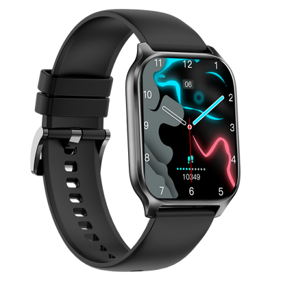 Ceas Smartwatch idealSTORE PopUP, Apel Telefonic, Hands Free, 100 Moduri Sportive, Ecran 2,02', Sunet HD, Comenzi Vocale-Siri, Redare muzica, Monitorizarea Sanatatii, Oxigenul din Sange, Mesaje si Notificari, Silicon Black