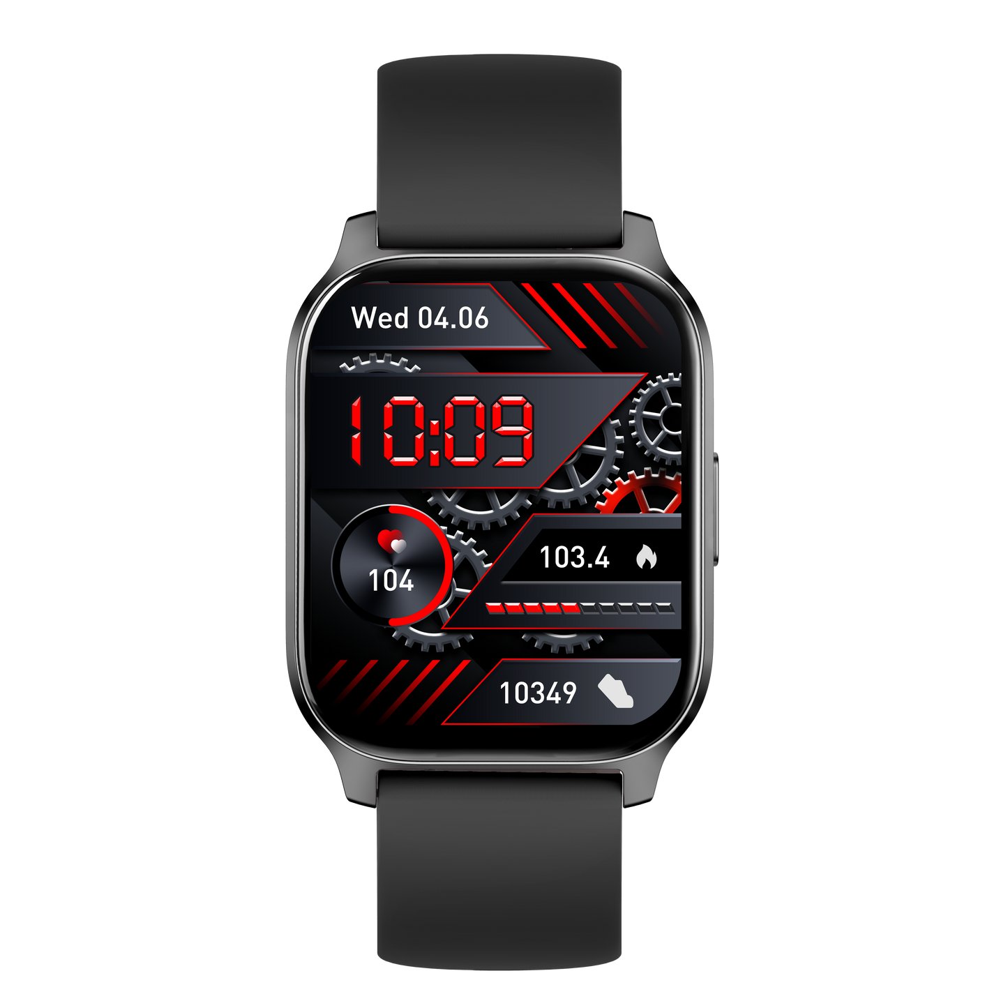 Ceas Smartwatch idealSTORE PopUP, Apel Telefonic, Hands Free, 100 Moduri Sportive, Ecran 2,02', Sunet HD, Comenzi Vocale-Siri, Redare muzica, Monitorizarea Sanatatii, Oxigenul din Sange, Mesaje si Notificari, Silicon Black