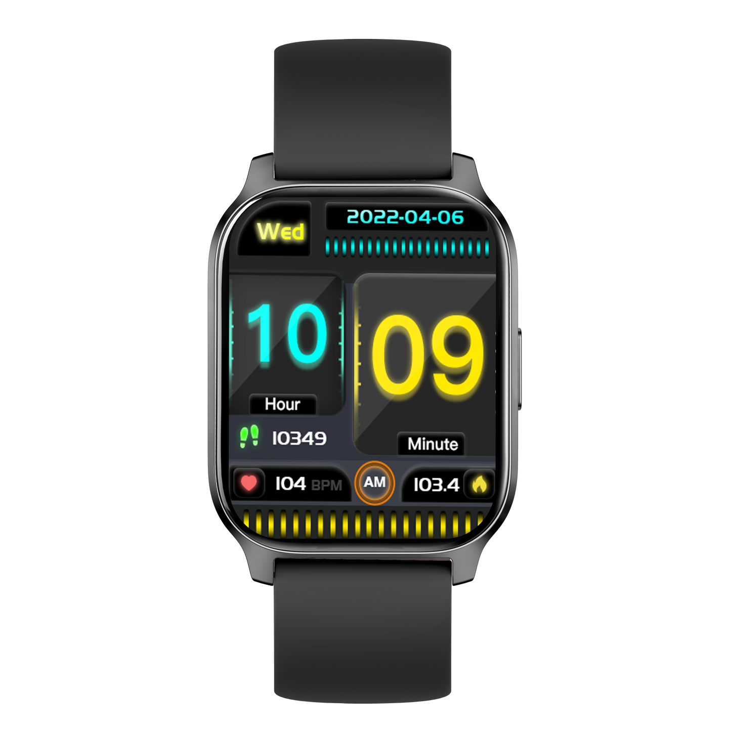 Ceas Smartwatch idealSTORE PopUP, Apel Telefonic, Hands Free, 100 Moduri Sportive, Ecran 2,02', Sunet HD, Comenzi Vocale-Siri, Redare muzica, Monitorizarea Sanatatii, Oxigenul din Sange, Mesaje si Notificari, Silicon Black