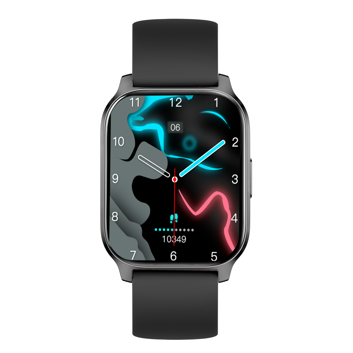 Ceas Smartwatch idealSTORE PopUP, Apel Telefonic, Hands Free, 100 Moduri Sportive, Ecran 2,02', Sunet HD, Comenzi Vocale-Siri, Redare muzica, Monitorizarea Sanatatii, Oxigenul din Sange, Mesaje si Notificari, Silicon Black