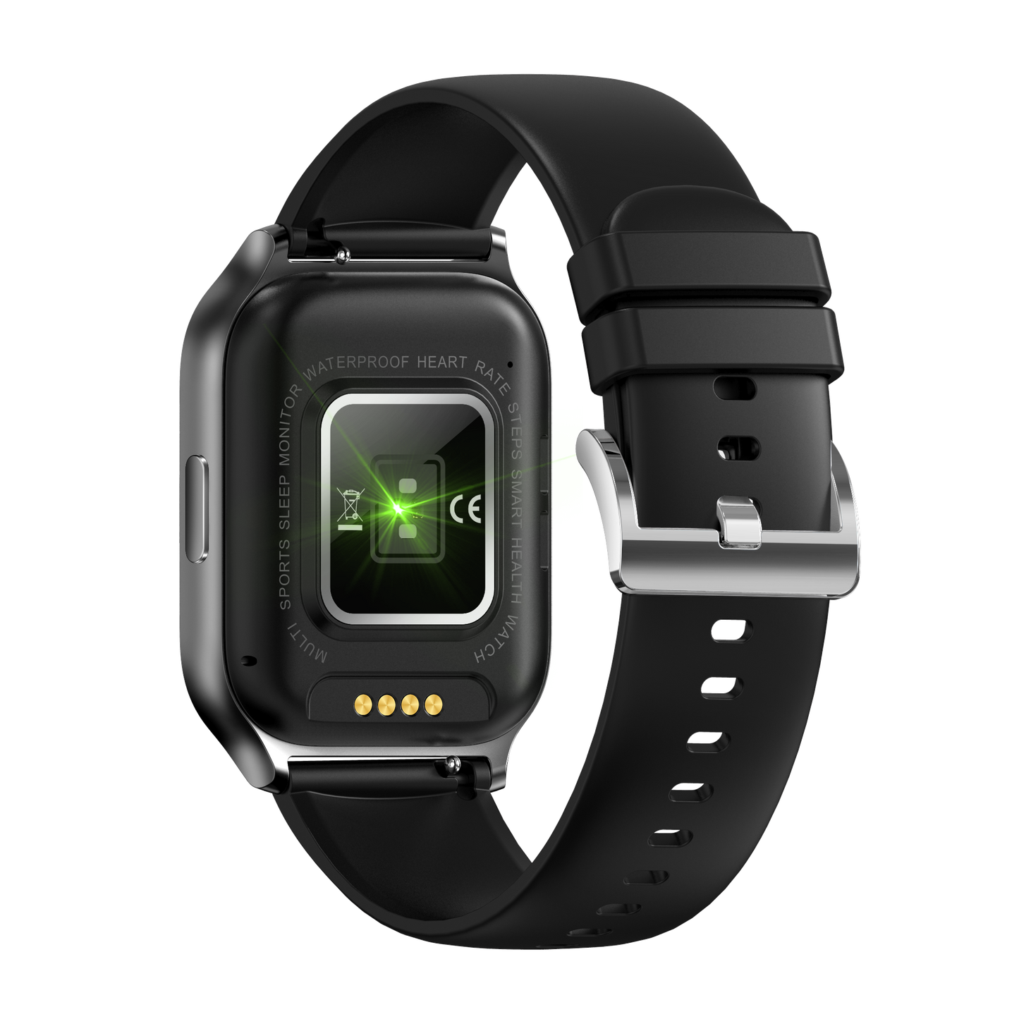 Ceas Smartwatch idealSTORE PopUP, Apel Telefonic, Hands Free, 100 Moduri Sportive, Ecran 2,02', Sunet HD, Comenzi Vocale-Siri, Redare muzica, Monitorizarea Sanatatii, Oxigenul din Sange, Mesaje si Notificari, Silicon Black