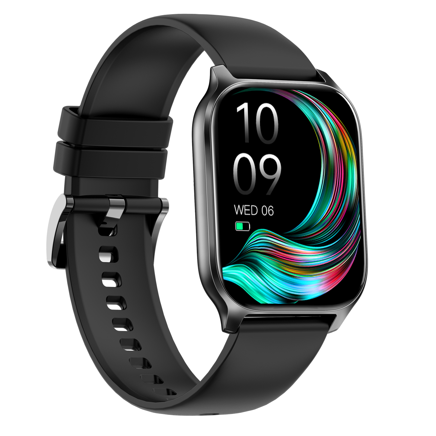 Ceas Smartwatch idealSTORE PopUP, Apel Telefonic, Hands Free, 100 Moduri Sportive, Ecran 2,02', Sunet HD, Comenzi Vocale-Siri, Redare muzica, Monitorizarea Sanatatii, Oxigenul din Sange, Mesaje si Notificari, Silicon Black