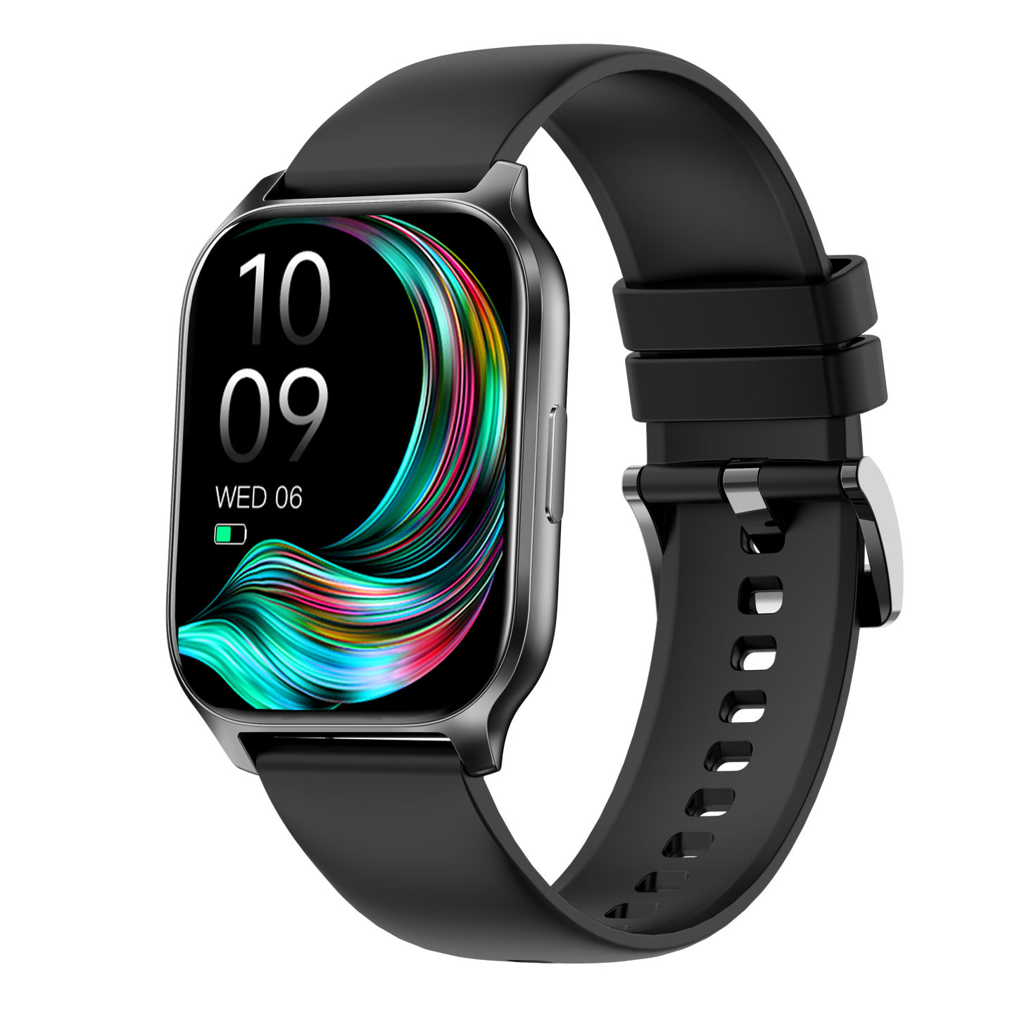 Ceas Smartwatch idealSTORE PopUP, Apel Telefonic, Hands Free, 100 Moduri Sportive, Ecran 2,02', Sunet HD, Comenzi Vocale-Siri, Redare muzica, Monitorizarea Sanatatii, Oxigenul din Sange, Mesaje si Notificari, Silicon Black