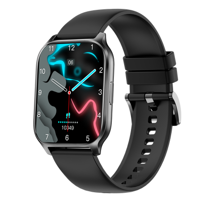 Ceas Smartwatch idealSTORE PopUP, Apel Telefonic, Hands Free, 100 Moduri Sportive, Ecran 2,02', Sunet HD, Comenzi Vocale-Siri, Redare muzica, Monitorizarea Sanatatii, Oxigenul din Sange, Mesaje si Notificari, Silicon Black