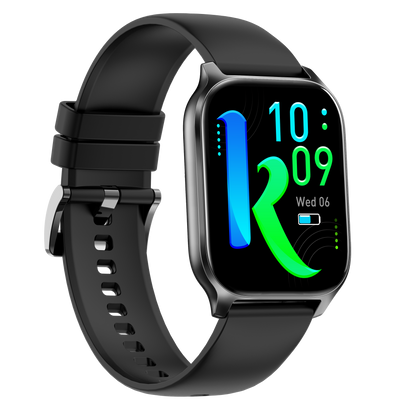 Ceas Smartwatch idealSTORE PopUP, Apel Telefonic, Hands Free, 100 Moduri Sportive, Ecran 2,02', Sunet HD, Comenzi Vocale-Siri, Redare muzica, Monitorizarea Sanatatii, Oxigenul din Sange, Mesaje si Notificari, Silicon Black