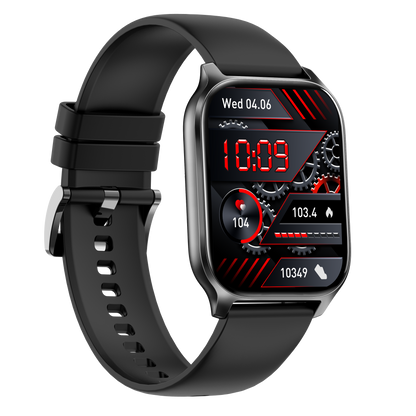 Ceas Smartwatch idealSTORE PopUP, Apel Telefonic, Hands Free, 100 Moduri Sportive, Ecran 2,02', Sunet HD, Comenzi Vocale-Siri, Redare muzica, Monitorizarea Sanatatii, Oxigenul din Sange, Mesaje si Notificari, Silicon Black