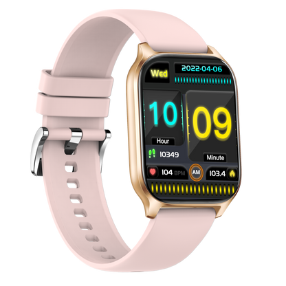 Ceas Smartwatch idealSTORE PopUP, Apel Telefonic, Hands Free, 100 Moduri Sportive, Ecran 2,02', Sunet HD, Comenzi Vocale-Siri, Redare muzica, Monitorizarea Sanatatii, Oxigenul din Sange, Mesaje si Notificari, Silicon Gold