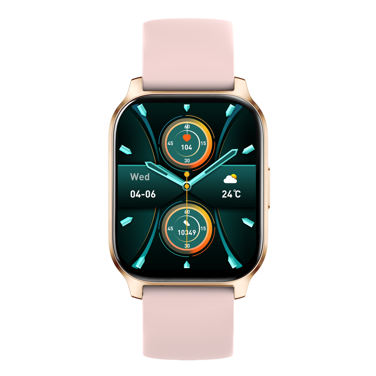 Ceas Smartwatch idealSTORE PopUP, Apel Telefonic, Hands Free, 100 Moduri Sportive, Ecran 2,02', Sunet HD, Comenzi Vocale-Siri, Redare muzica, Monitorizarea Sanatatii, Oxigenul din Sange, Mesaje si Notificari, Silicon Gold