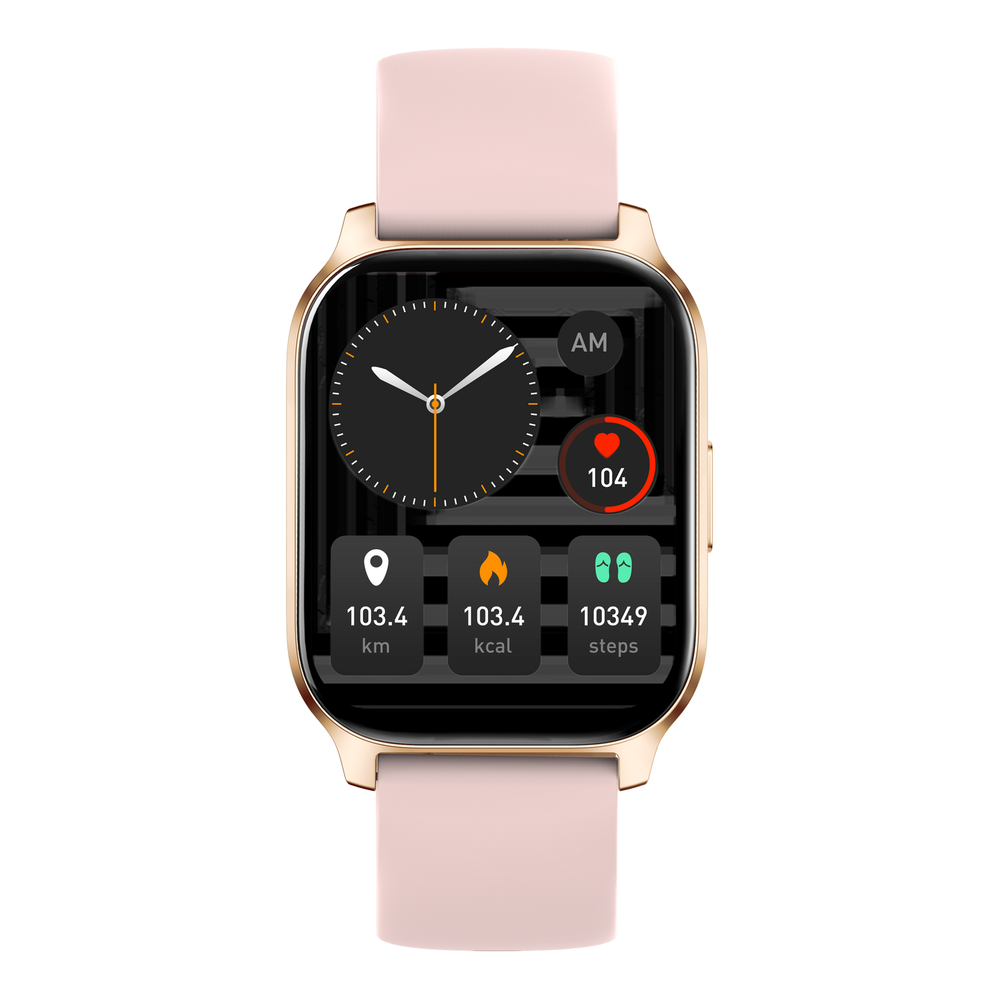 Ceas Smartwatch idealSTORE PopUP, Apel Telefonic, Hands Free, 100 Moduri Sportive, Ecran 2,02', Sunet HD, Comenzi Vocale-Siri, Redare muzica, Monitorizarea Sanatatii, Oxigenul din Sange, Mesaje si Notificari, Silicon Gold