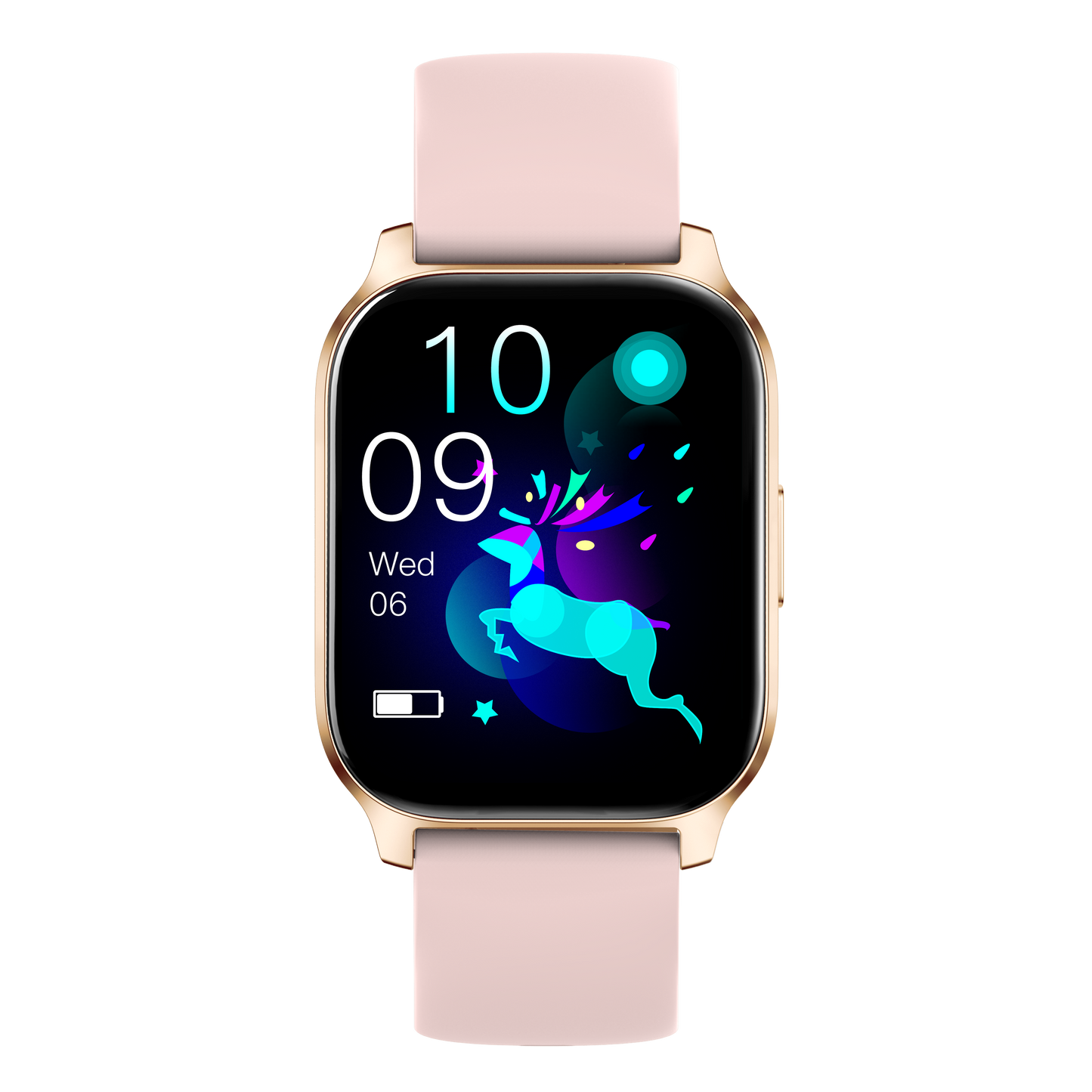 Ceas Smartwatch idealSTORE PopUP, Apel Telefonic, Hands Free, 100 Moduri Sportive, Ecran 2,02', Sunet HD, Comenzi Vocale-Siri, Redare muzica, Monitorizarea Sanatatii, Oxigenul din Sange, Mesaje si Notificari, Silicon Gold