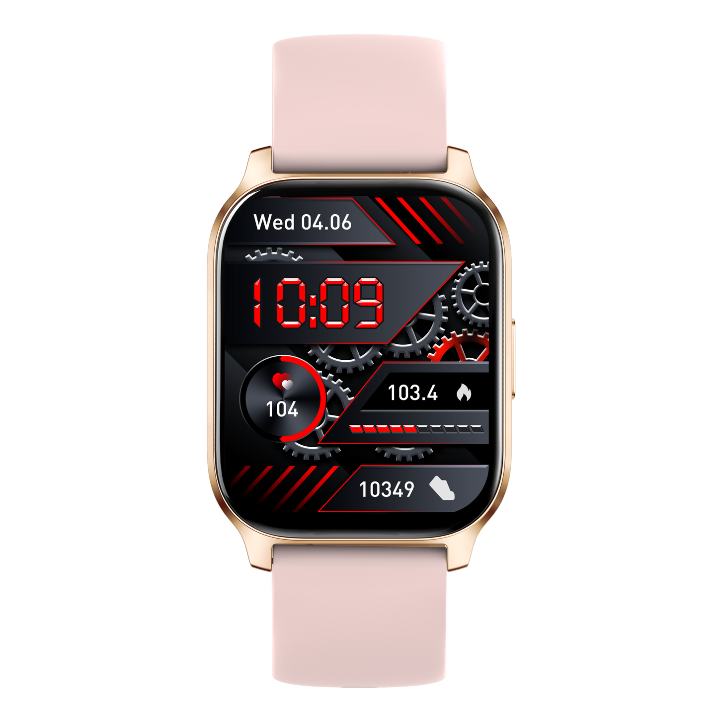 Ceas Smartwatch idealSTORE PopUP, Apel Telefonic, Hands Free, 100 Moduri Sportive, Ecran 2,02', Sunet HD, Comenzi Vocale-Siri, Redare muzica, Monitorizarea Sanatatii, Oxigenul din Sange, Mesaje si Notificari, Silicon Gold