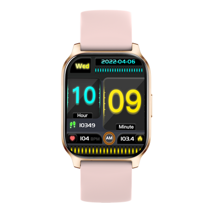 Ceas Smartwatch idealSTORE PopUP, Apel Telefonic, Hands Free, 100 Moduri Sportive, Ecran 2,02', Sunet HD, Comenzi Vocale-Siri, Redare muzica, Monitorizarea Sanatatii, Oxigenul din Sange, Mesaje si Notificari, Silicon Gold