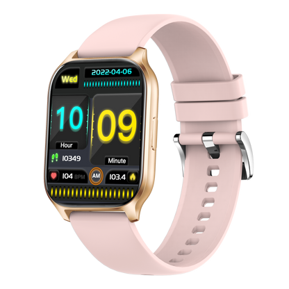 Ceas Smartwatch idealSTORE PopUP, Apel Telefonic, Hands Free, 100 Moduri Sportive, Ecran 2,02', Sunet HD, Comenzi Vocale-Siri, Redare muzica, Monitorizarea Sanatatii, Oxigenul din Sange, Mesaje si Notificari, Silicon Gold