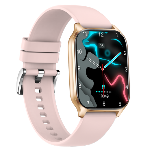 Ceas Smartwatch idealSTORE PopUP, Apel Telefonic, Hands Free, 100 Moduri Sportive, Ecran 2,02', Sunet HD, Comenzi Vocale-Siri, Redare muzica, Monitorizarea Sanatatii, Oxigenul din Sange, Mesaje si Notificari, Silicon Gold