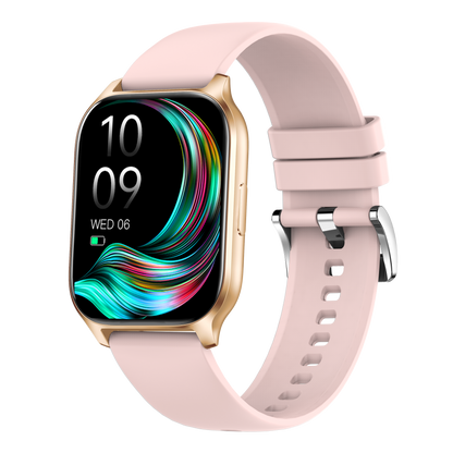 Ceas Smartwatch idealSTORE PopUP, Apel Telefonic, Hands Free, 100 Moduri Sportive, Ecran 2,02', Sunet HD, Comenzi Vocale-Siri, Redare muzica, Monitorizarea Sanatatii, Oxigenul din Sange, Mesaje si Notificari, Silicon Gold