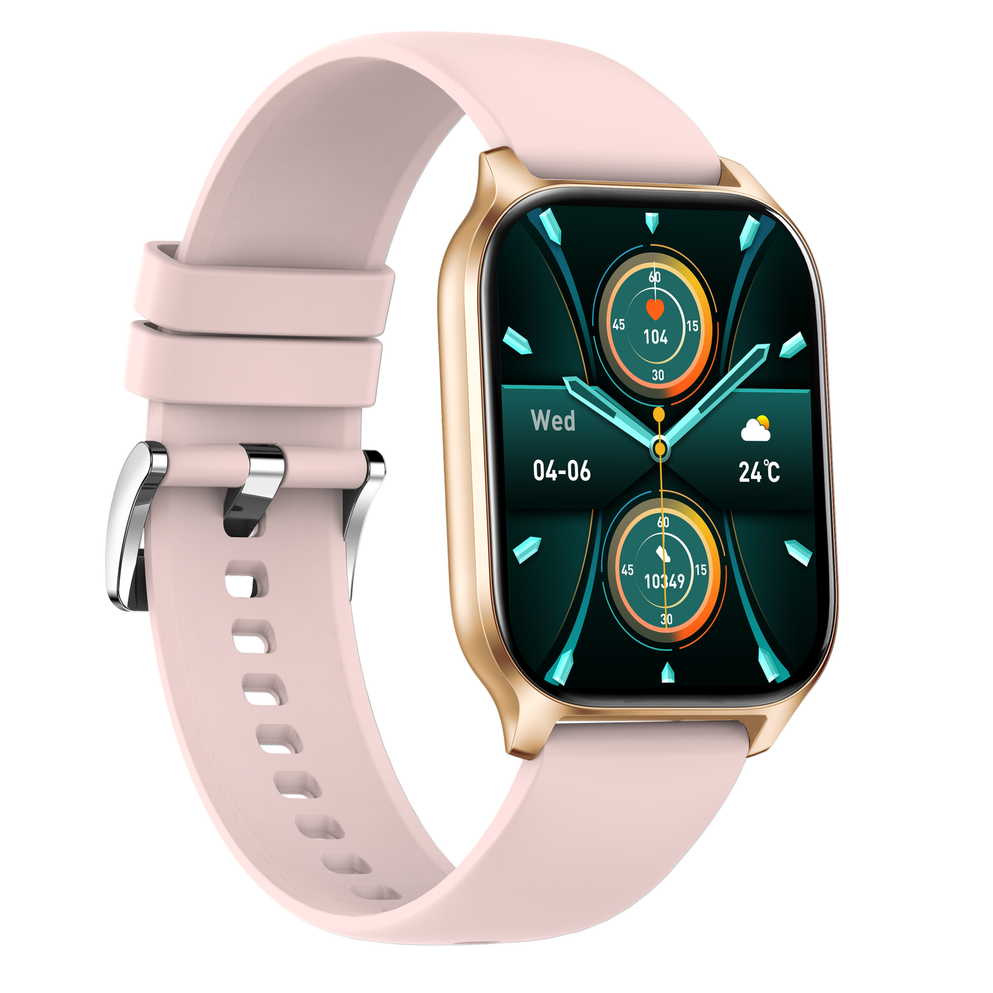 Ceas Smartwatch idealSTORE PopUP, Apel Telefonic, Hands Free, 100 Moduri Sportive, Ecran 2,02', Sunet HD, Comenzi Vocale-Siri, Redare muzica, Monitorizarea Sanatatii, Oxigenul din Sange, Mesaje si Notificari, Silicon Gold