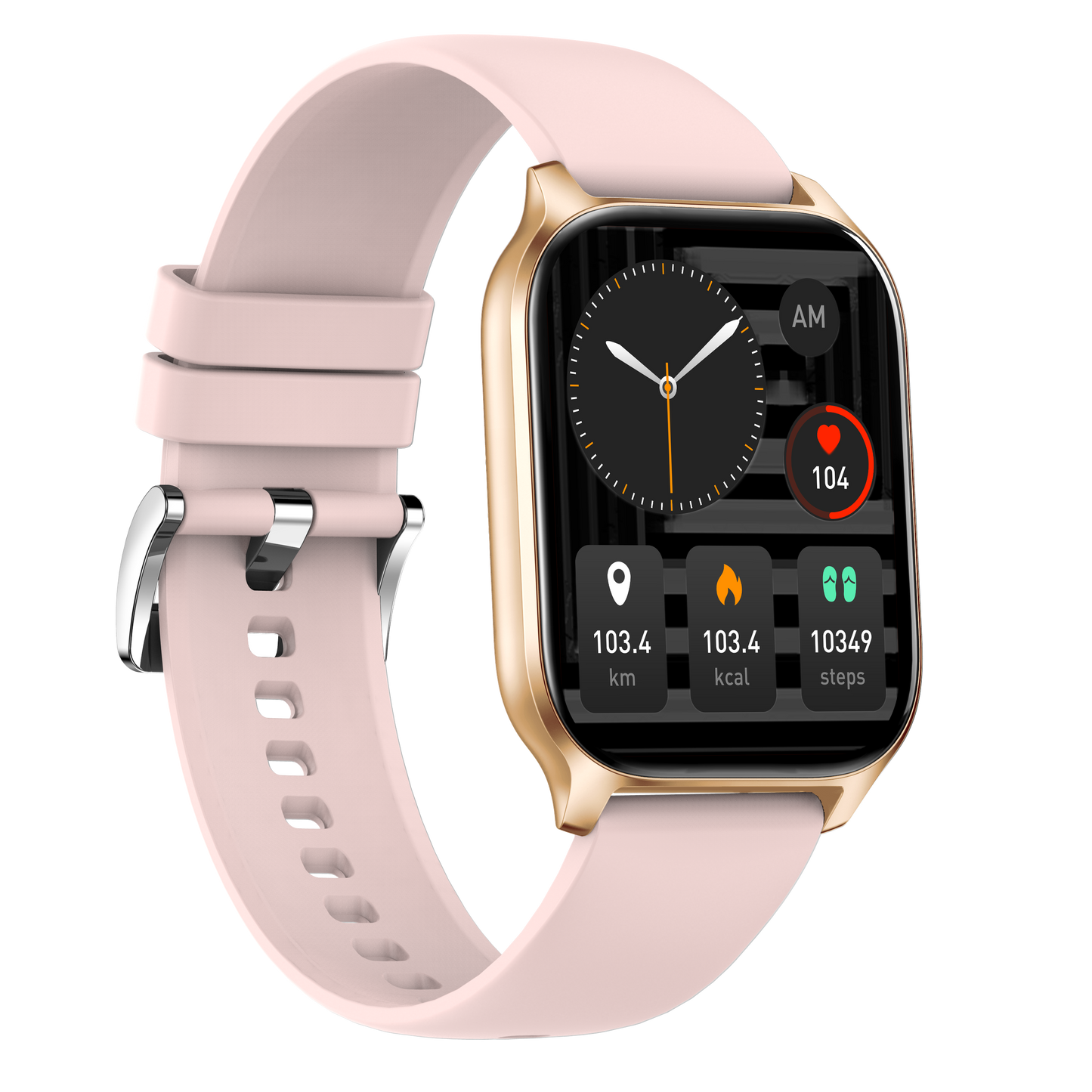 Ceas Smartwatch idealSTORE PopUP, Apel Telefonic, Hands Free, 100 Moduri Sportive, Ecran 2,02', Sunet HD, Comenzi Vocale-Siri, Redare muzica, Monitorizarea Sanatatii, Oxigenul din Sange, Mesaje si Notificari, Silicon Gold