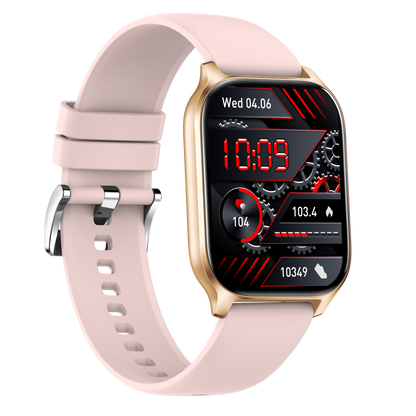 Ceas Smartwatch idealSTORE PopUP, Apel Telefonic, Hands Free, 100 Moduri Sportive, Ecran 2,02', Sunet HD, Comenzi Vocale-Siri, Redare muzica, Monitorizarea Sanatatii, Oxigenul din Sange, Mesaje si Notificari, Silicon Gold