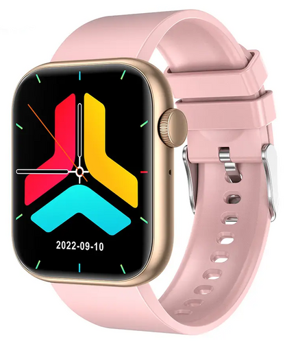 Smartwatch idealStore PowerStyle, Apel prin Bluetooth, Difuzor si Microfon integrat, Asistent Vocal, Monitorizare Stare Sanatate, Pulsoximetru, Termometru, 100 de Moduri Sport, Norificari Aplicatii, Culoare Gold