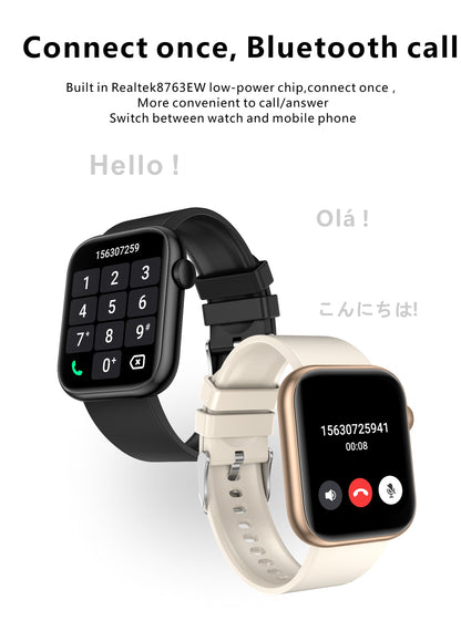Smartwatch idealStore PowerStyle, Apel prin Bluetooth, Difuzor si Microfon integrat, Asistent Vocal, Monitorizare Stare Sanatate, Pulsoximetru, Termometru, 100 de Moduri Sport, Norificari Aplicatii, Culoare Negru