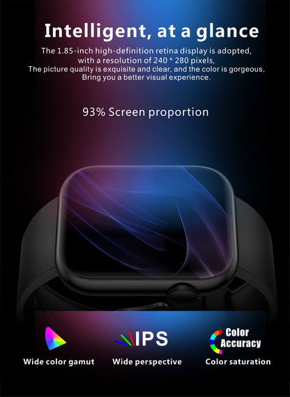 Smartwatch idealStore PowerStyle, Apel prin Bluetooth, Difuzor si Microfon integrat, Asistent Vocal, Monitorizare Stare Sanatate, Pulsoximetru, Termometru, 100 de Moduri Sport, Norificari Aplicatii, Culoare Negru