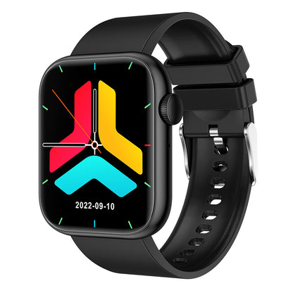 Smartwatch idealStore PowerStyle, Apel prin Bluetooth, Difuzor si Microfon integrat, Asistent Vocal, Monitorizare Stare Sanatate, Pulsoximetru, Termometru, 100 de Moduri Sport, Norificari Aplicatii, Culoare Negru
