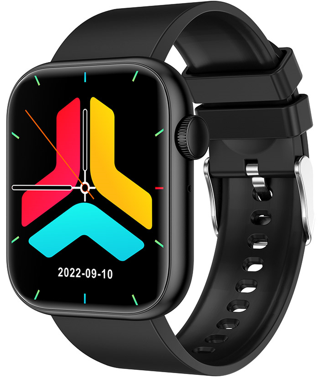 Smartwatch idealStore PowerStyle, Apel prin Bluetooth, Difuzor si Microfon integrat, Asistent Vocal, Monitorizare Stare Sanatate, Pulsoximetru, Termometru, 100 de Moduri Sport, Norificari Aplicatii, Culoare Negru