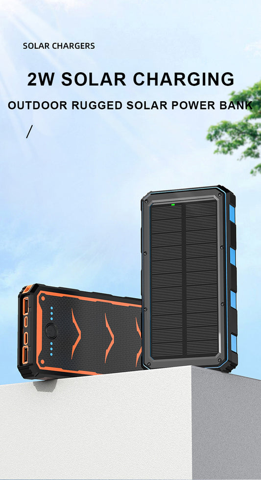 Baterie Externa PowerSun IdealStore, Incarcare Solara, Wireless, Rapida, Capacitate 20.000 mAh, Rezistenta la apa, Detine 4 iesiri, Tensiune iesire 5V-12V - 2.5A-4A, Black-Red Edition