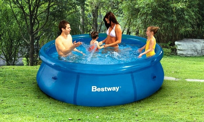 Piscina pentru familie Family Time, 3 straturi, instalare usora, material rezistent, dimensiune 244 X 66 CM, culoare albastru, capacitate de 2300 Litri