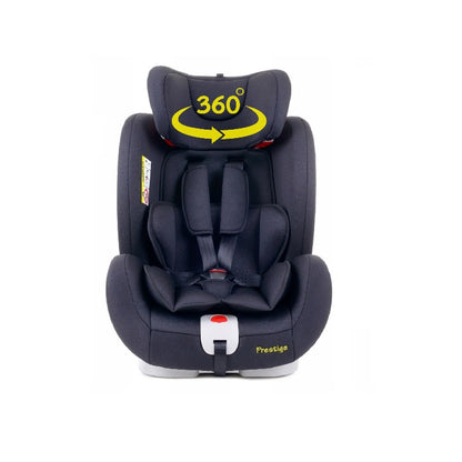 Scaun auto Profesional dedicat pentru copil, BABY JOLIE PRESTIGE IDL Collection , Pentru 3 grupe de greutate intre 0-36 Kg, Tehnologie ISOFIX si Centura TOP TETHER, Rotire 360 grade cu Reglarea pozitiei de somn si a inaltimii tetierei, Negru