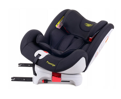 Scaun auto Profesional dedicat pentru copil, BABY JOLIE PRESTIGE IDL Collection , Pentru 3 grupe de greutate intre 0-36 Kg, Tehnologie ISOFIX si Centura TOP TETHER, Rotire 360 grade cu Reglarea pozitiei de somn si a inaltimii tetierei, Negru