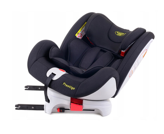 Scaun auto Profesional dedicat pentru copil, BABY JOLIE PRESTIGE IDL Collection , Pentru 3 grupe de greutate intre 0-36 Kg, Tehnologie ISOFIX si Centura TOP TETHER, Rotire 360 grade cu Reglarea pozitiei de somn si a inaltimii tetierei, Negru