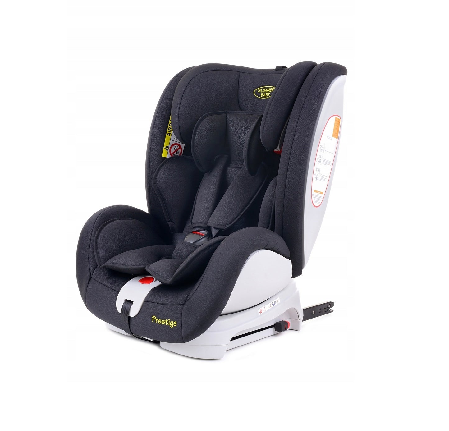 Scaun auto Profesional dedicat pentru copil, BABY JOLIE PRESTIGE IDL Collection , Pentru 3 grupe de greutate intre 0-36 Kg, Tehnologie ISOFIX si Centura TOP TETHER, Rotire 360 grade cu Reglarea pozitiei de somn si a inaltimii tetierei, Negru